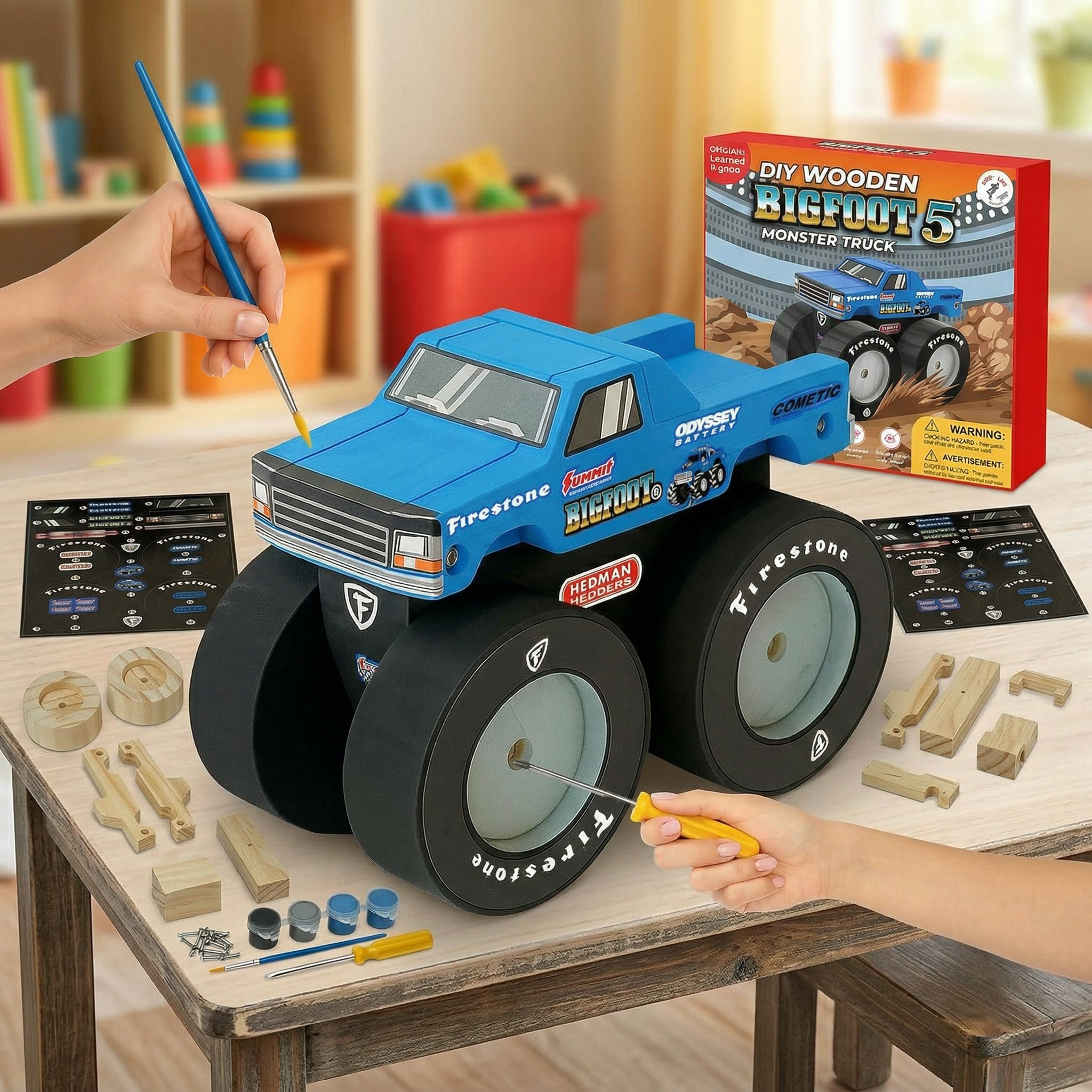 DIY Bigfoot Truck Wooden Craft Kit – Little Jupiter