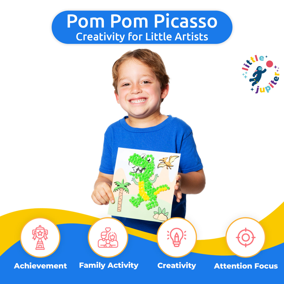 NATIONAL GEOGRAPHIC Kids Pom Poms Arts and Crafts Kit - Pom Pom Animals  Toddler Craft Kit, Preschool Art, Toddler Crafts Ages 3-5, Crafts for  Toddlers 2-4 Years, Pom Pom Pictures, Pom Pom