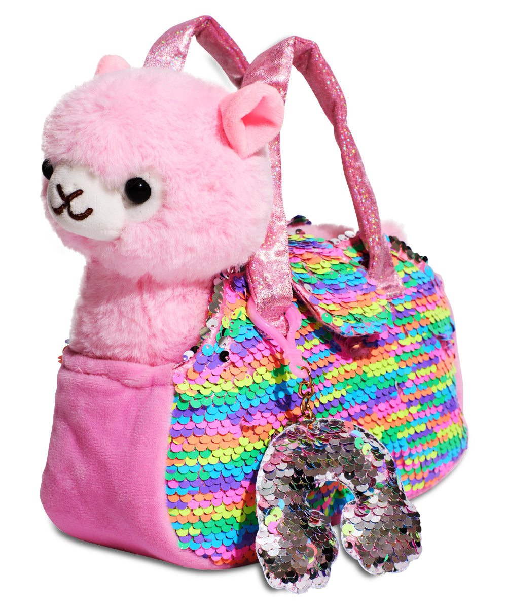 alpacasso mini backpack Rainbow Alpaca this 20 L version is perfectly sized for anyone who prefers a smaller backpack Amuse Alpaca Cute Plush Backpack