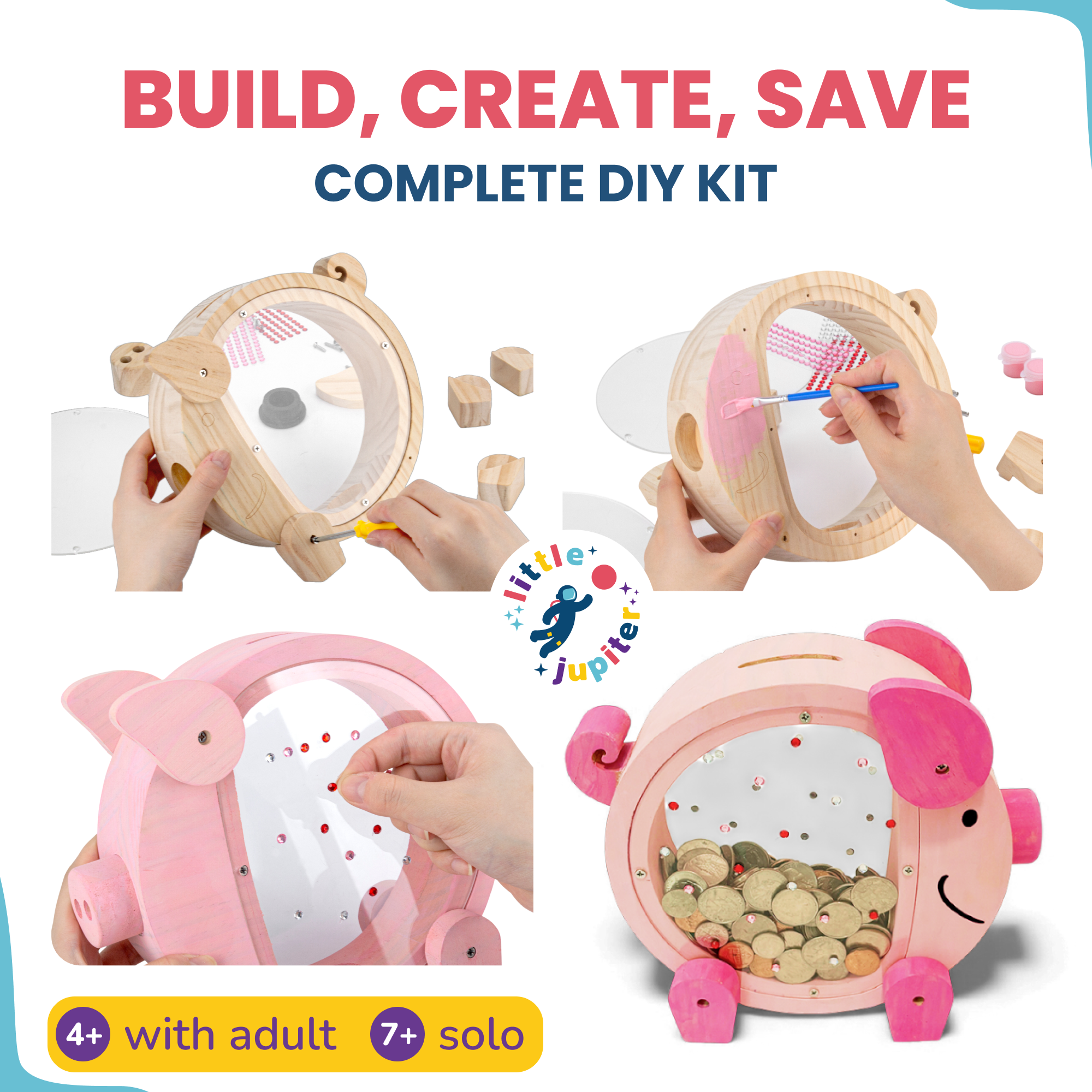 DIYwoodpiggybankforkids