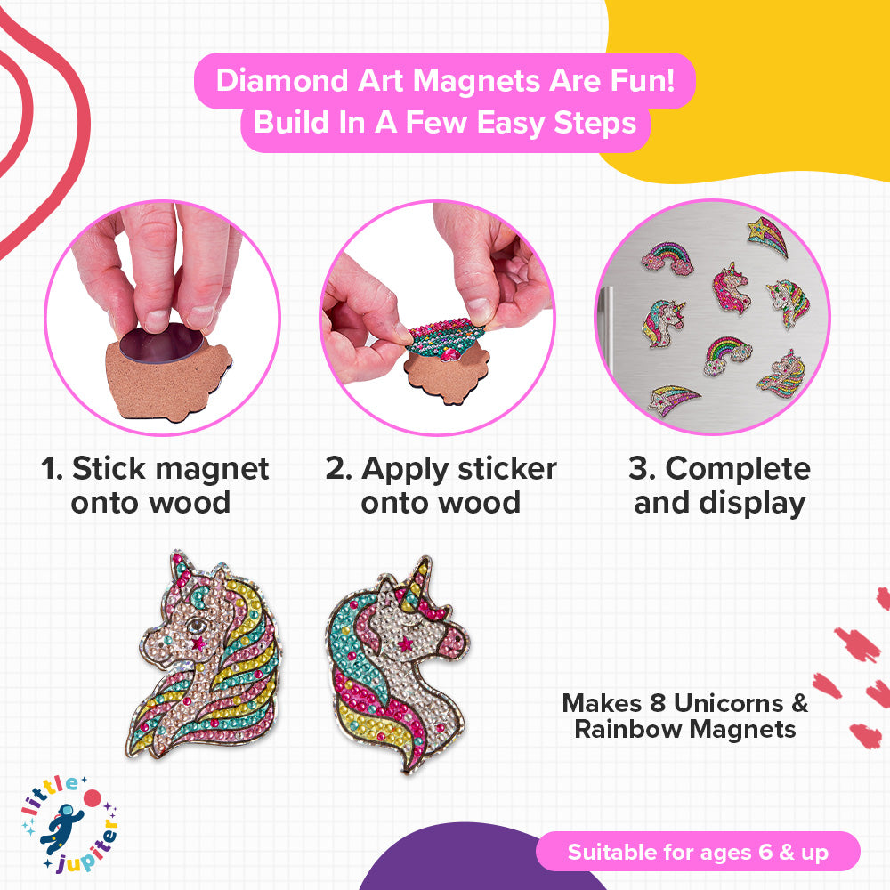 Unicorn Diamond Art - DIY Diamond Painting Kit | Create Your Own Sparkling Unicorn Masterpiece | Includes All Tools and Instructions | Fun and