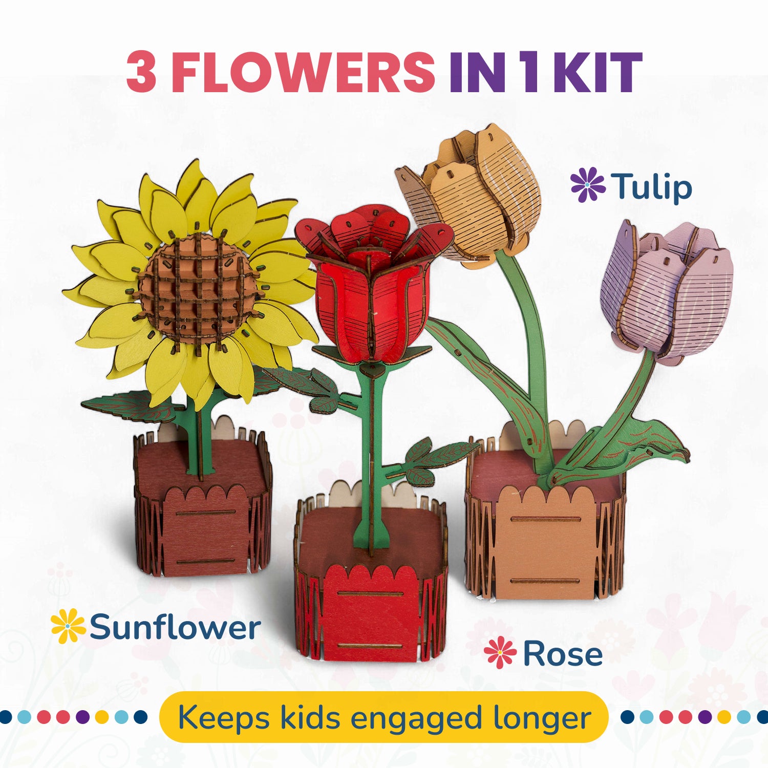 3 Flowers in Kit