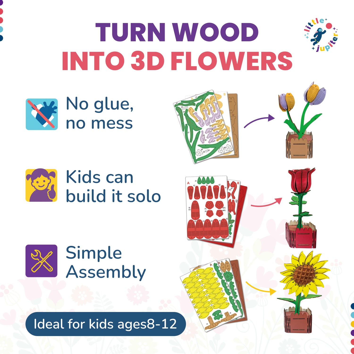 Trun Wood into 3D Flowers
