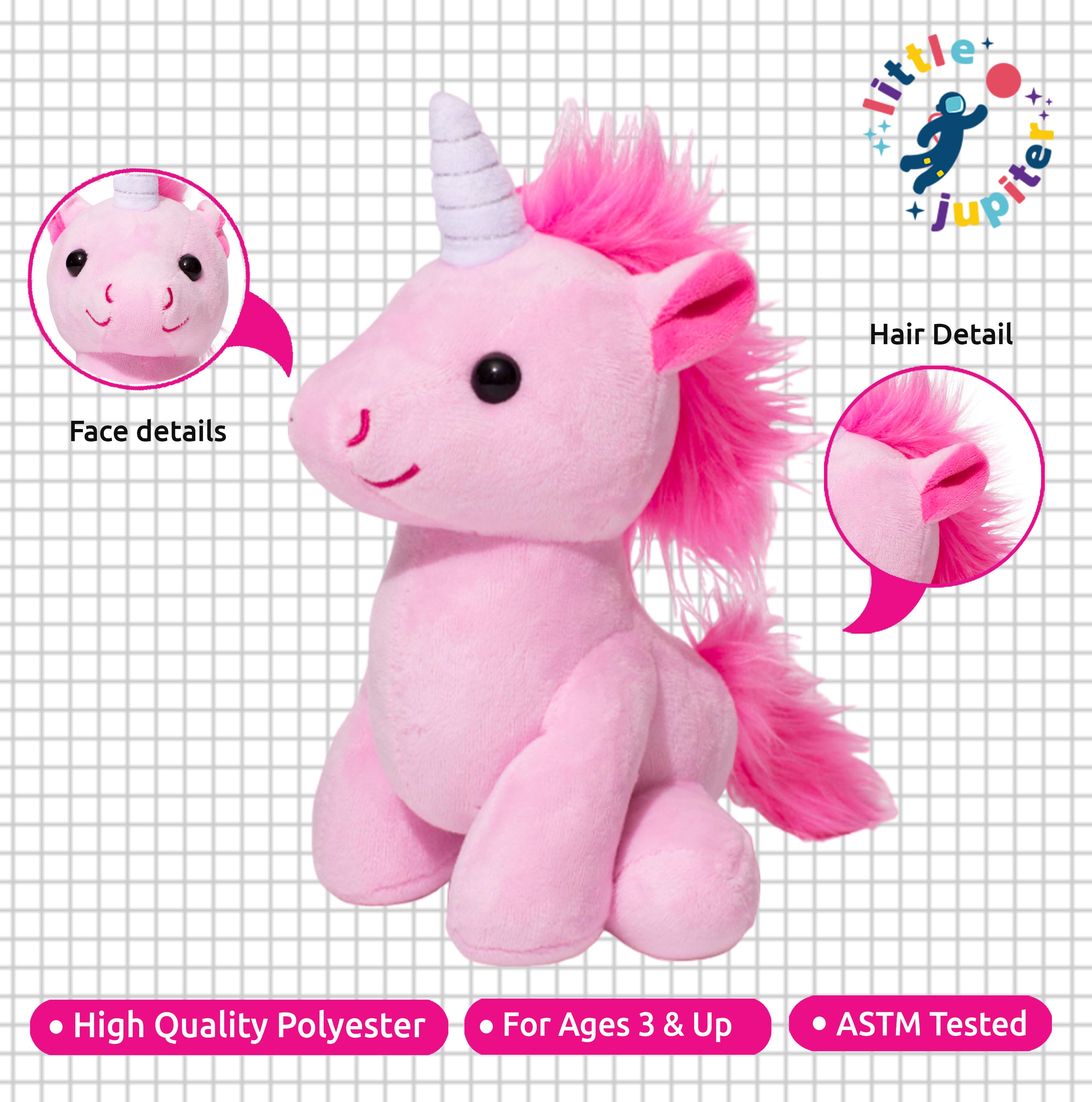 LittleJupiter-miniunicornplushtoy-stuffedanimal-stuffedunicorn-white-purple-unicorn-thumb-Image2Pinkwithgrids