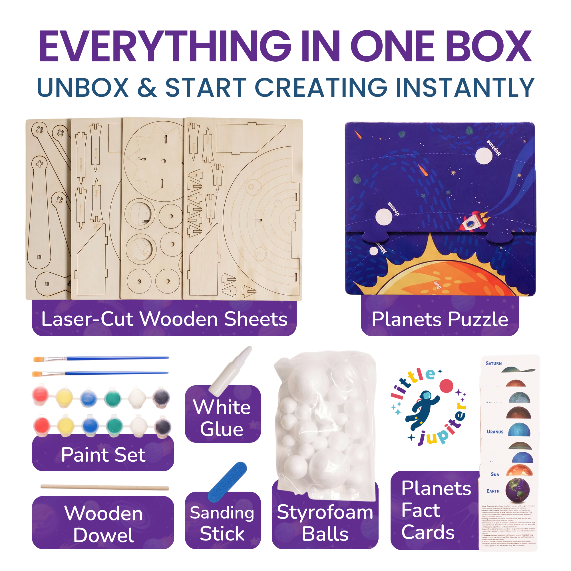 Nine Planets Science Craft Kit for Kids – Little Jupiter