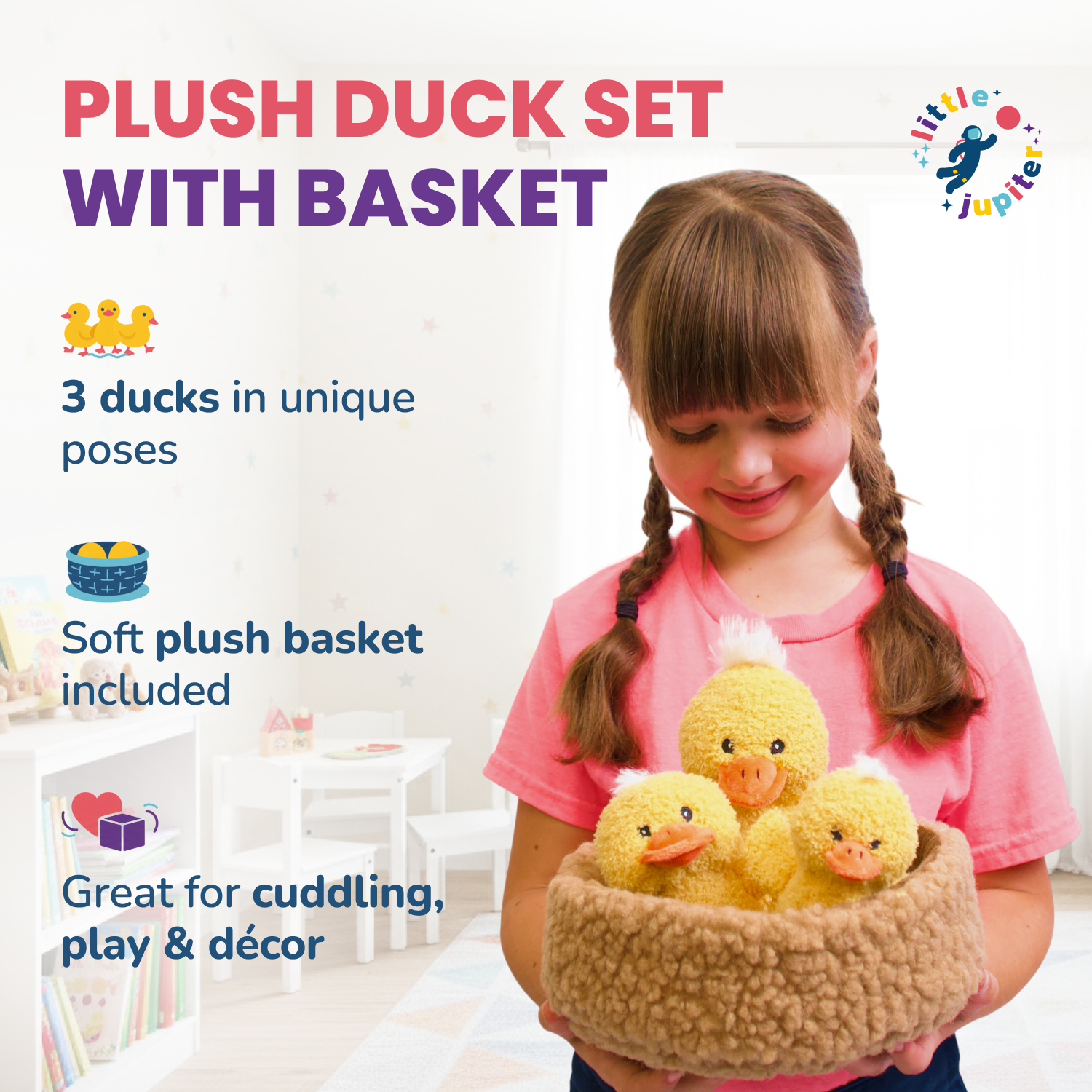 Plush Duck Set With Basket