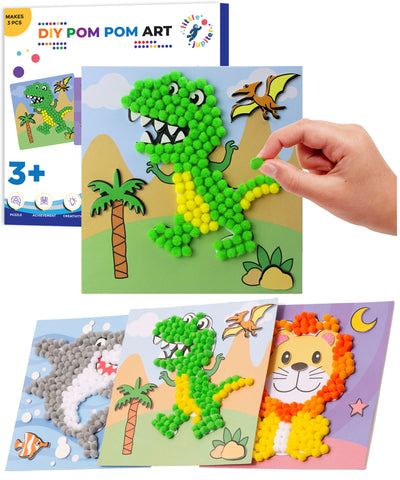 Little Jupiter Diamond Painting Kits for Kids - Boys & Girls Arts & Crafts Sets - Unicorn, Dino, Mermaid, Llama, Panda, Rabbit, & Cat - Frame & Stand