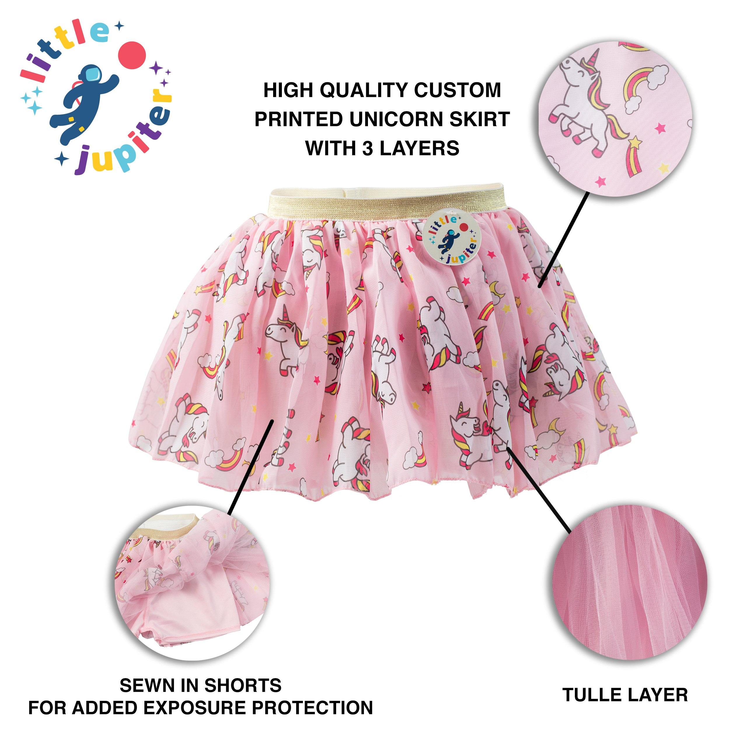 Little Jupiter 3pc Printed Unicorn Dress Set (Dress, Bag, Hairband) - Pink - Little Jupiter