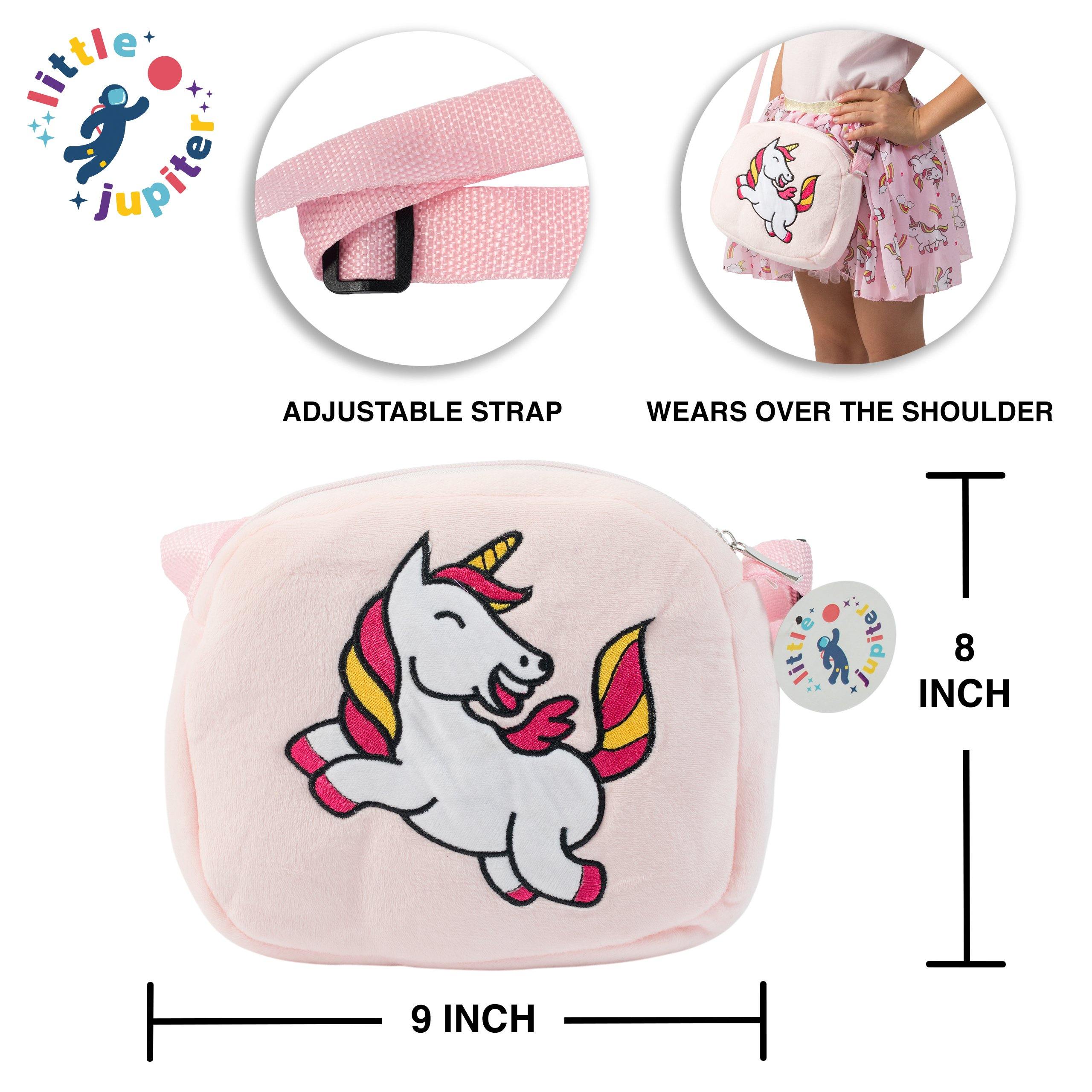 Little Jupiter 3pc Printed Unicorn Dress Set (Dress, Bag, Hairband) - Pink - Little Jupiter