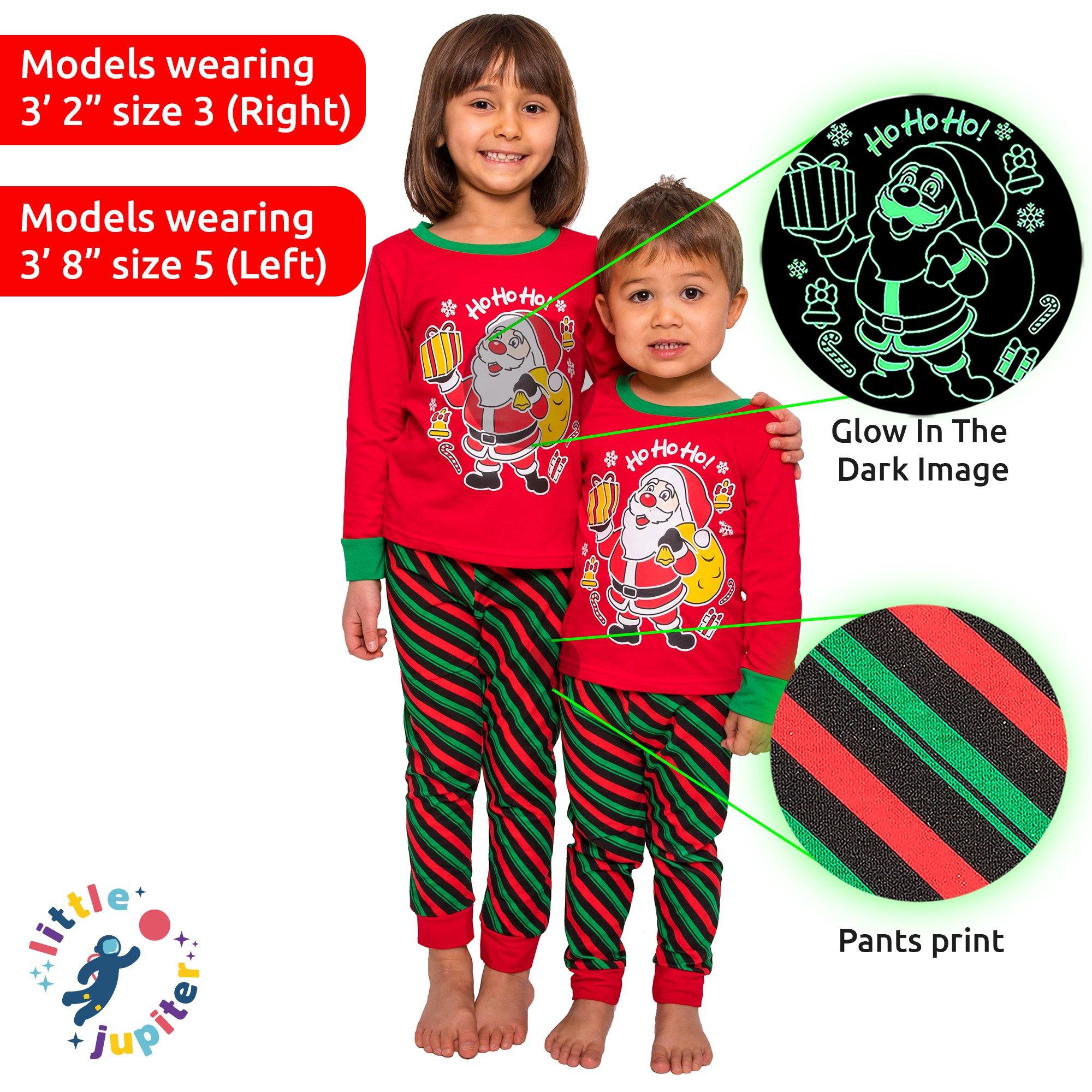 Little Jupiter Glow In The Dark Pajama Set - Santa Claus - Little Jupiter