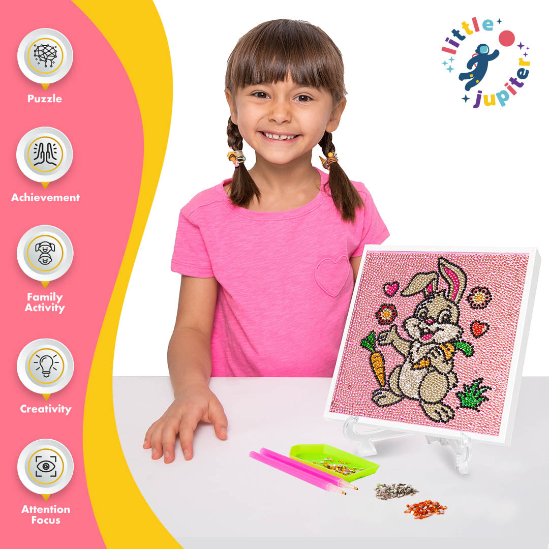 Rabbit Diamond Painting Kit for Kids - Little Jupiter