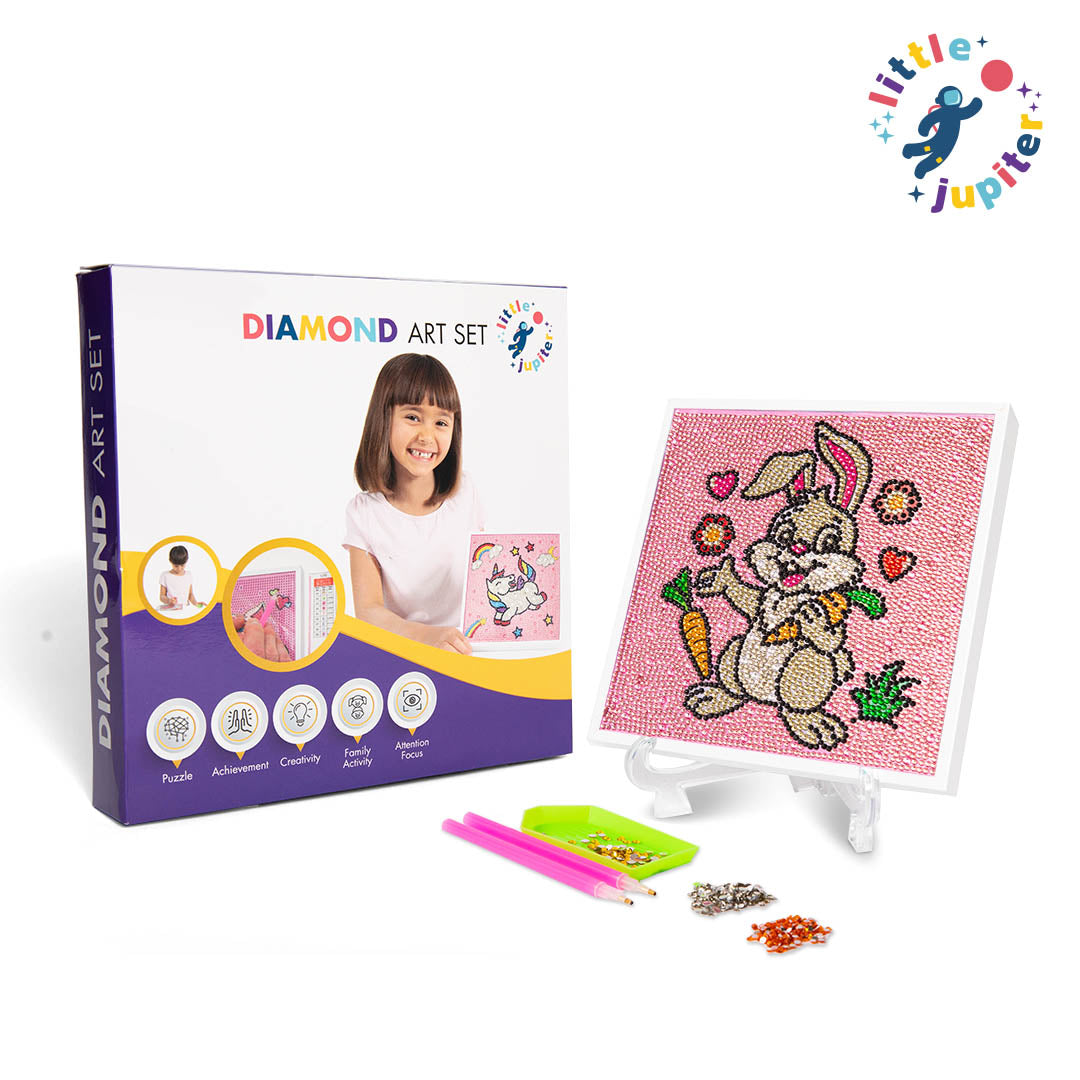 Rabbit Diamond Painting Kit for Kids - Little Jupiter