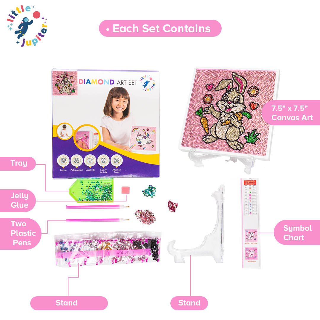 Rabbit Diamond Painting Kit for Kids - Little Jupiter