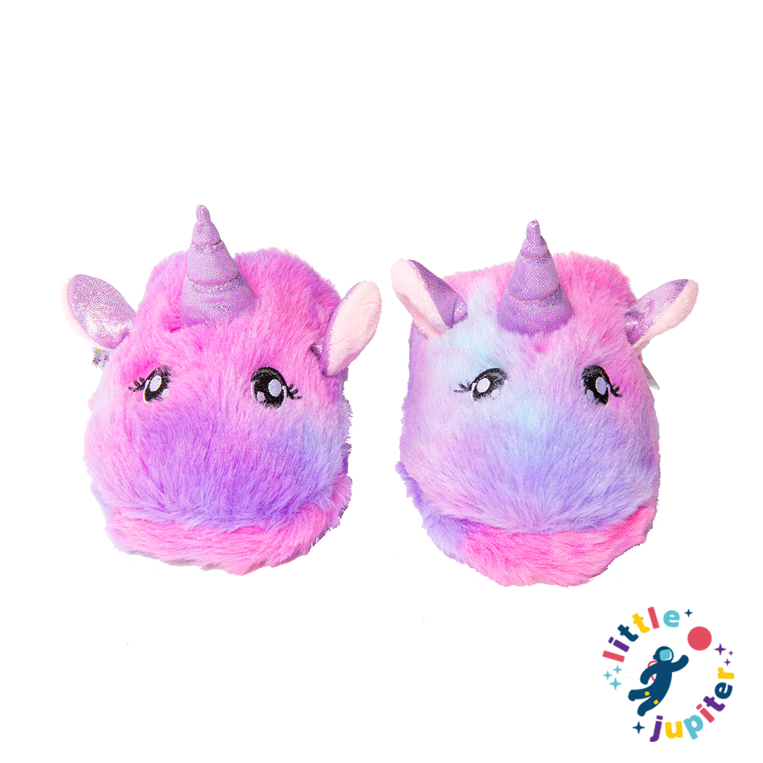 Little Jupiter Unicorn Slippers - Tie Dye Rainbow - Little Jupiter