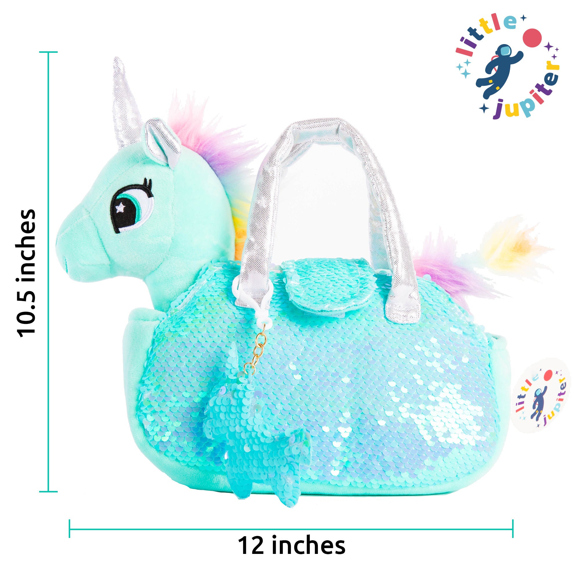 unicornplushrainbowpetwithreversiblesequinpurse