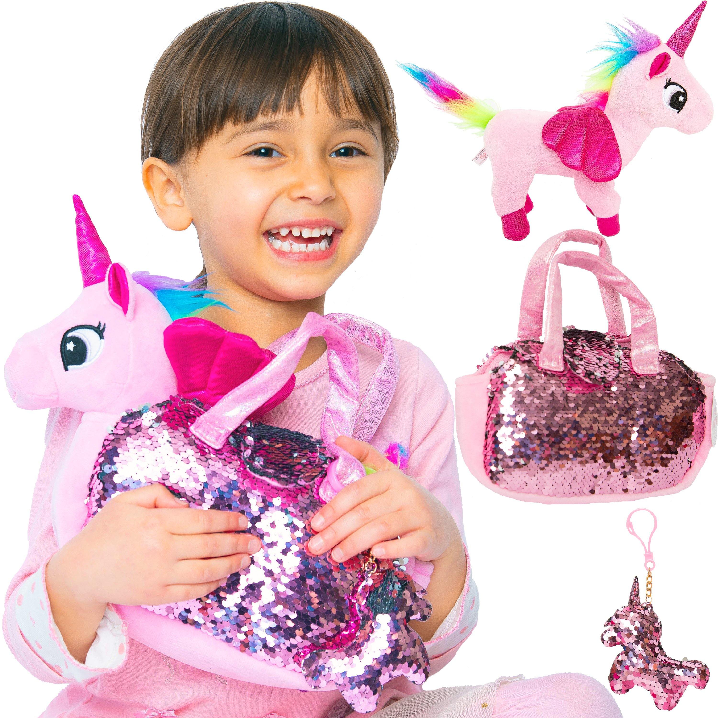 Unicorn plush purse hotsell