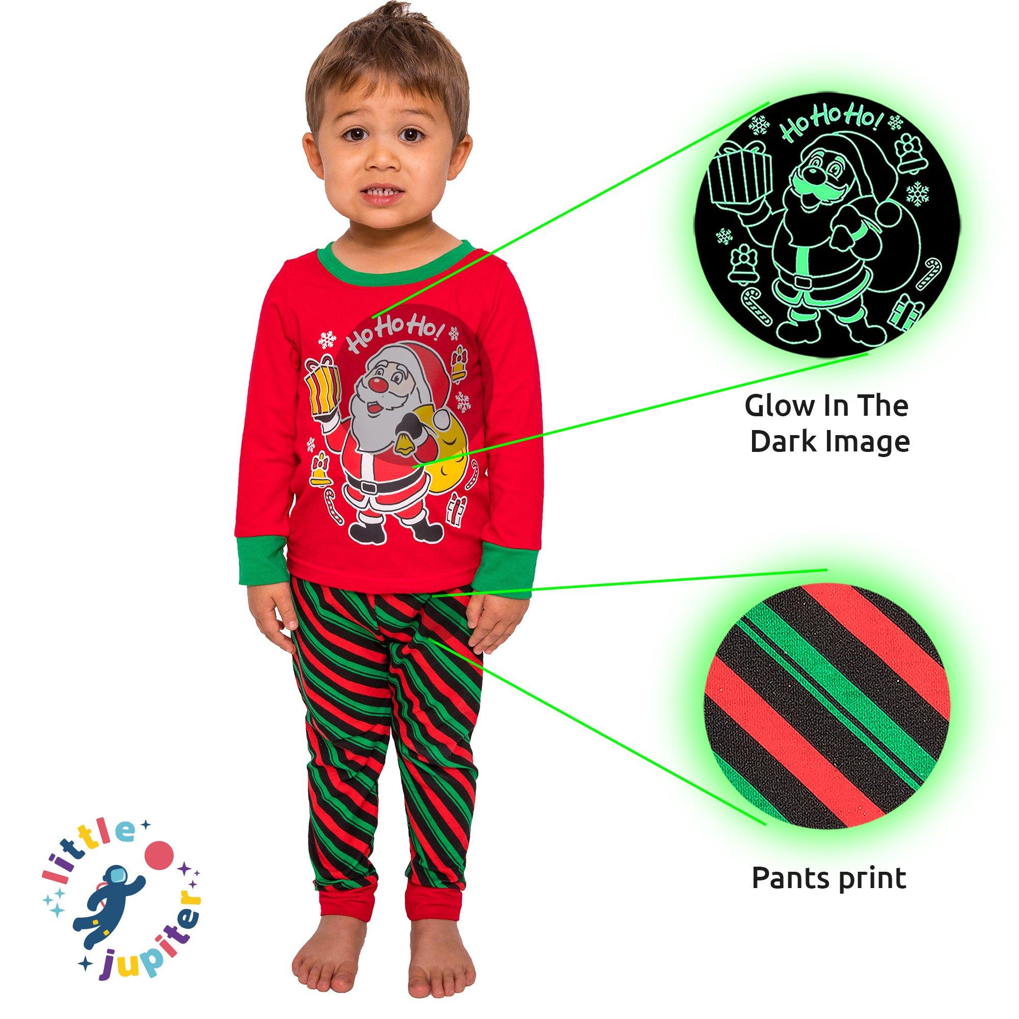 Little Jupiter Glow In The Dark Pajama Set - Santa Claus - Little Jupiter
